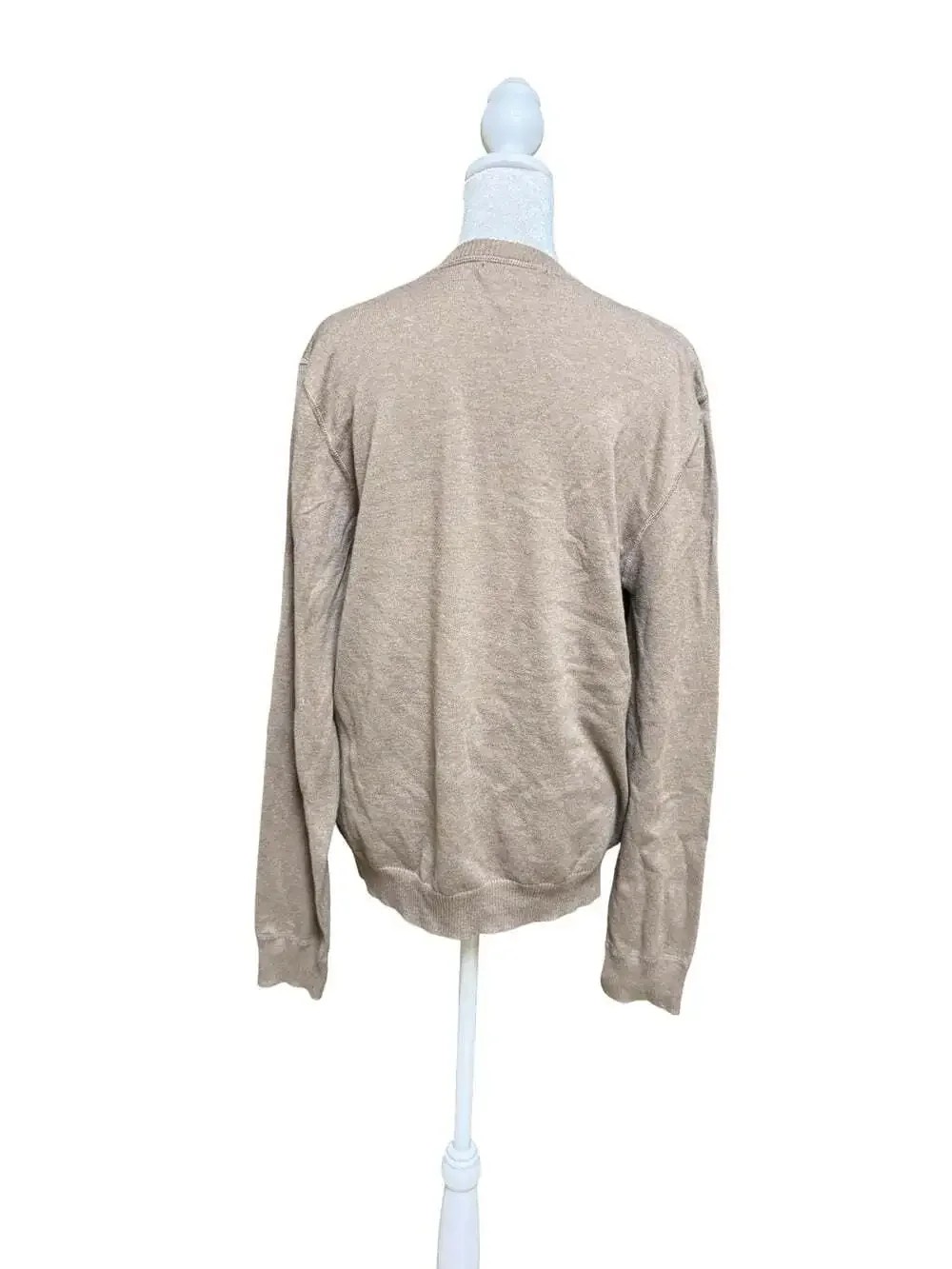 Banana Republic Cotton Cashmere Knit V-Neck Pullover Sweater Men’s M Beige